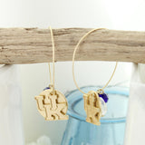 Kentucky Matte Gold Logo Hoop Earrings