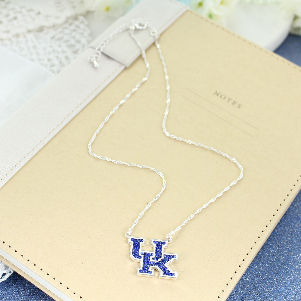 Kentucky Crystal Logo Necklace