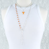 18 - 32” Tennessee Paperclip Chain & Enamel Logo Necklace Set