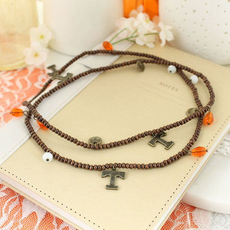 Tennessee Wood Bead Stretch Necklace/Bracelet