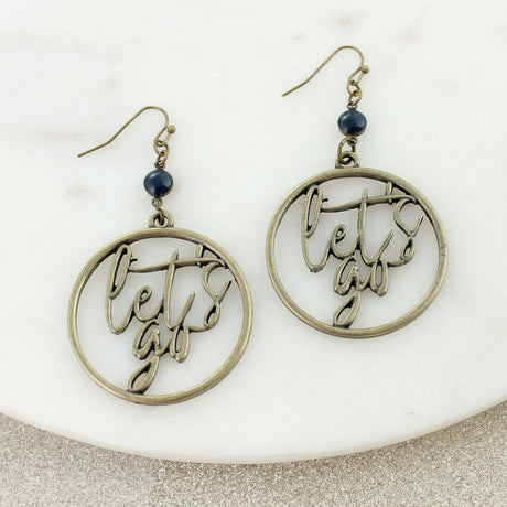 West Virginia Vintage Style Cutout Slogan Earrings