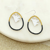 West Virginia Crystal Logo Earrings