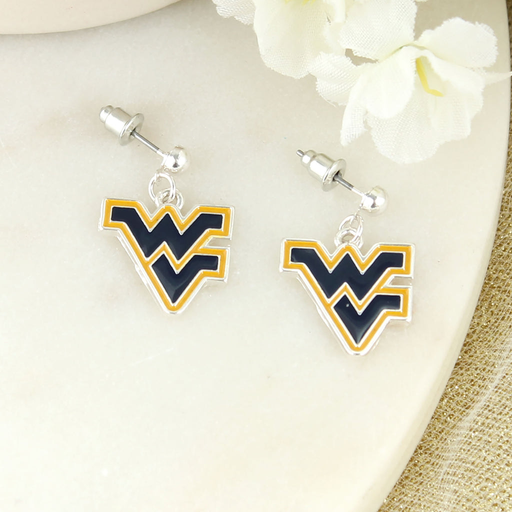 West Virginia Enamel Logo Earrings