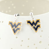 West Virginia Enamel Logo Earrings
