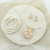 Gold Pearl & Crystal Christmas Ornament Earrings