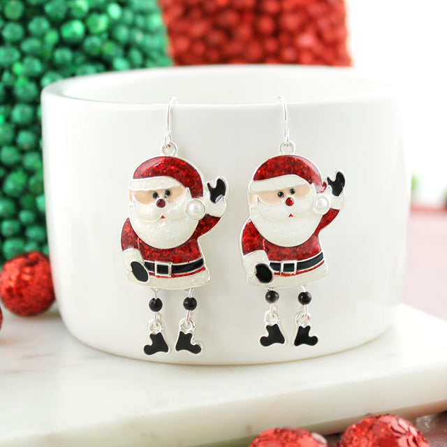 Coming Soon! Dangle Leg Santa Earrings