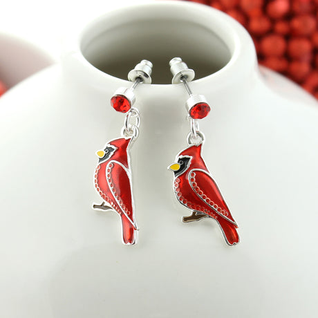 Cardinal Earrings