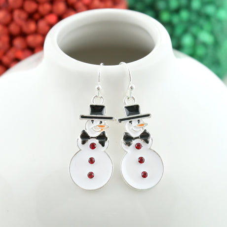 Rustic Snowman Earrings