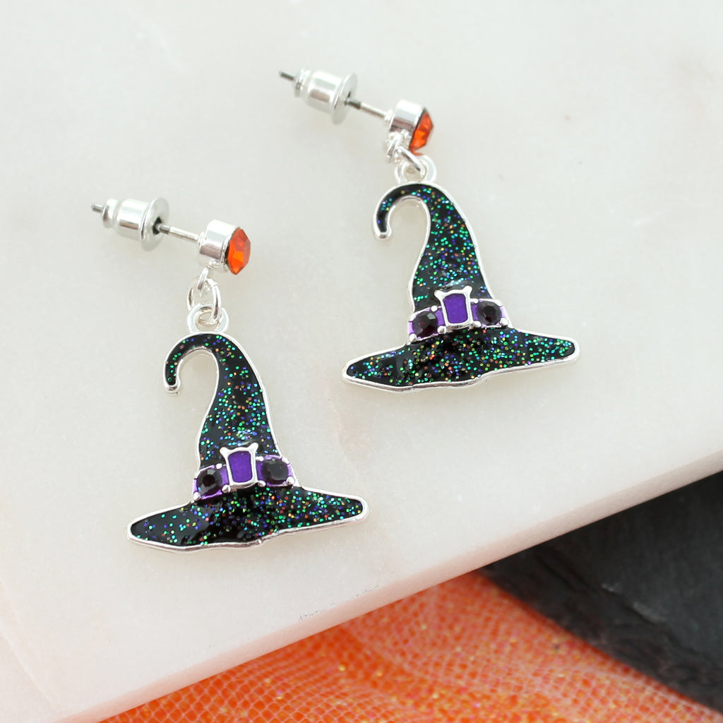 Enamel Witch Hat Earrings