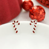 Candy Cane Stud Earrings