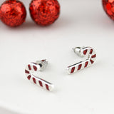 Candy Cane Stud Earrings