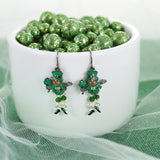 Dangle Leg Leprechaun St. Patrick’s Day Earrings