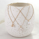 Glitzy Gold Dogwood Trio Necklace Set