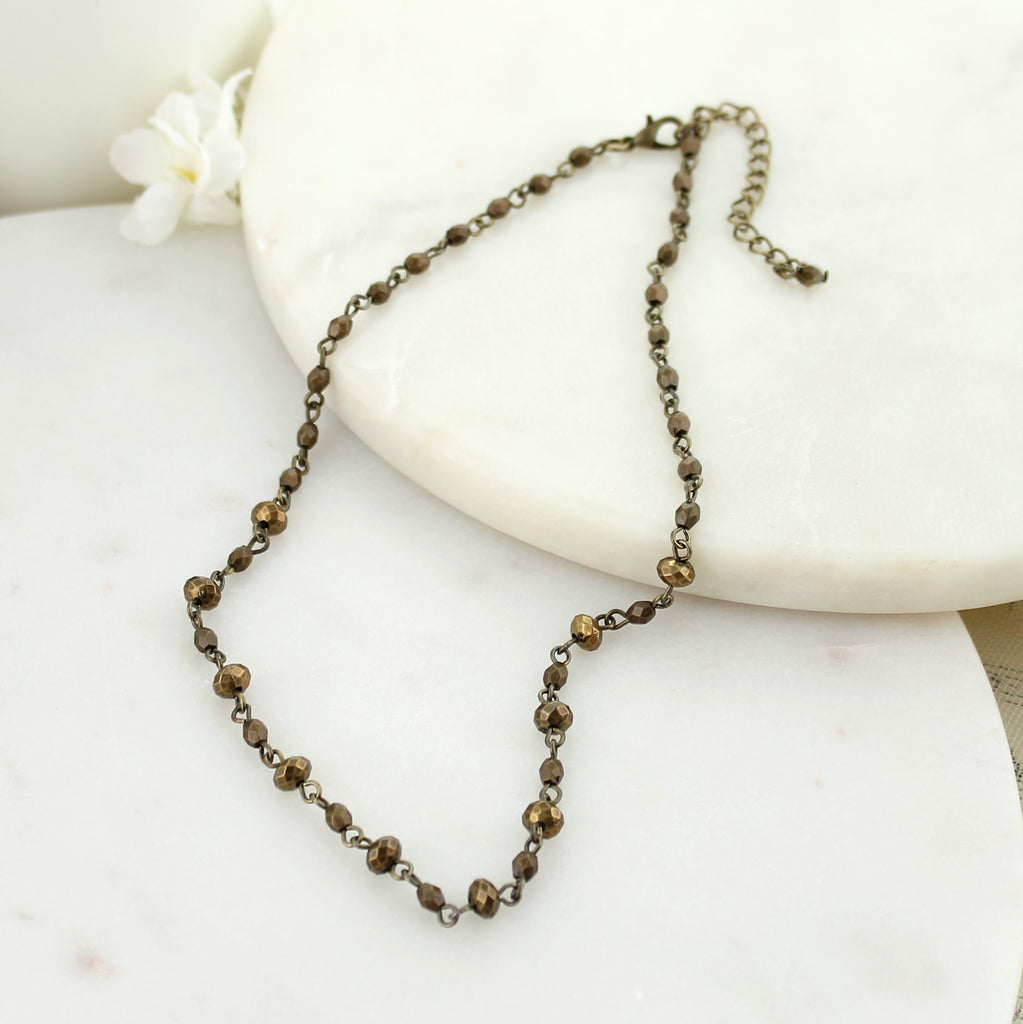 14 - 16” Vintage Bead Choker Necklace