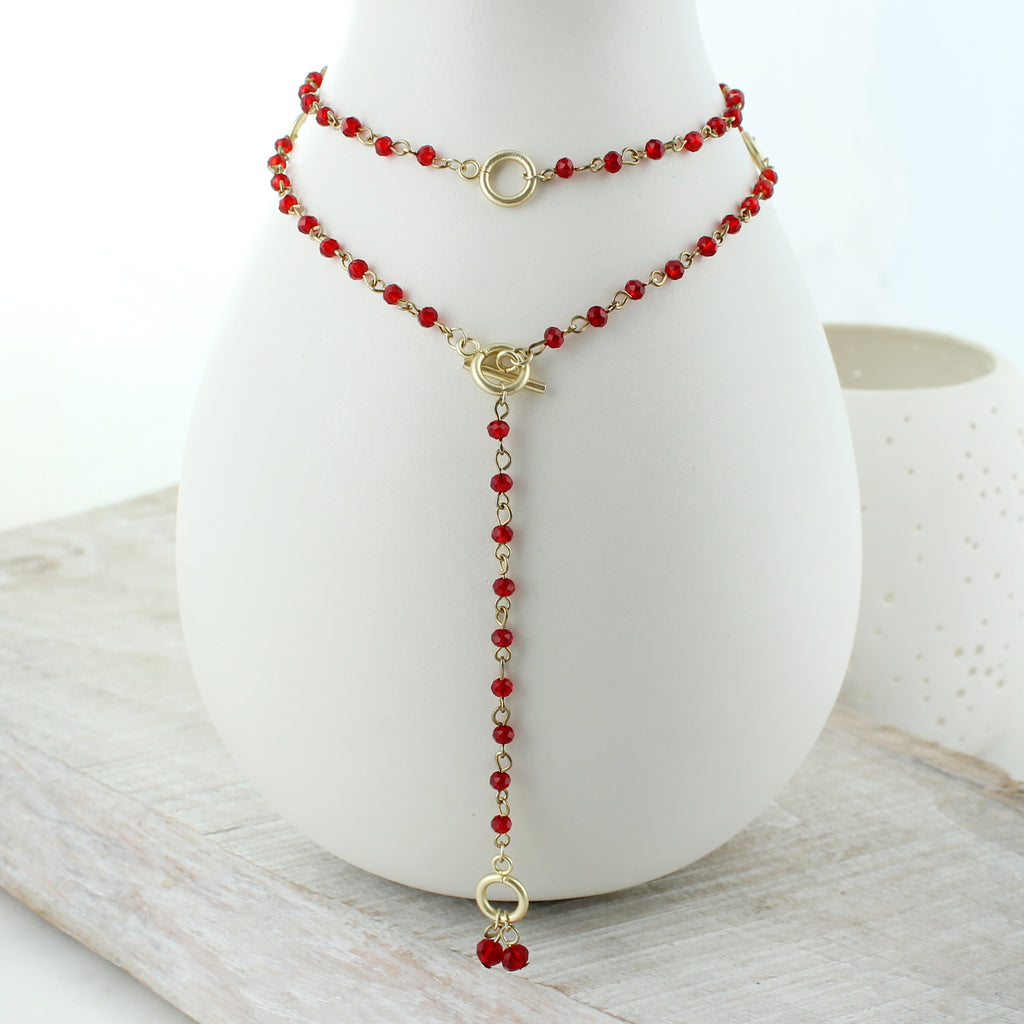 Crimson & Gold Gameday Beaded Necklace/Bracelet