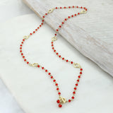 Red & Gold Gameday Beaded Necklace/Bracelet