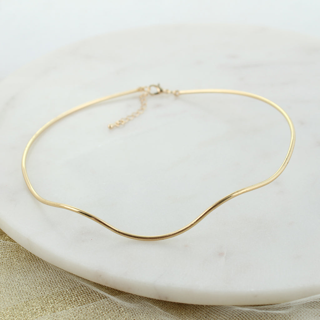 5" Gold Heart Neckwire
