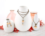 33" Crystal & Pearl Necklace