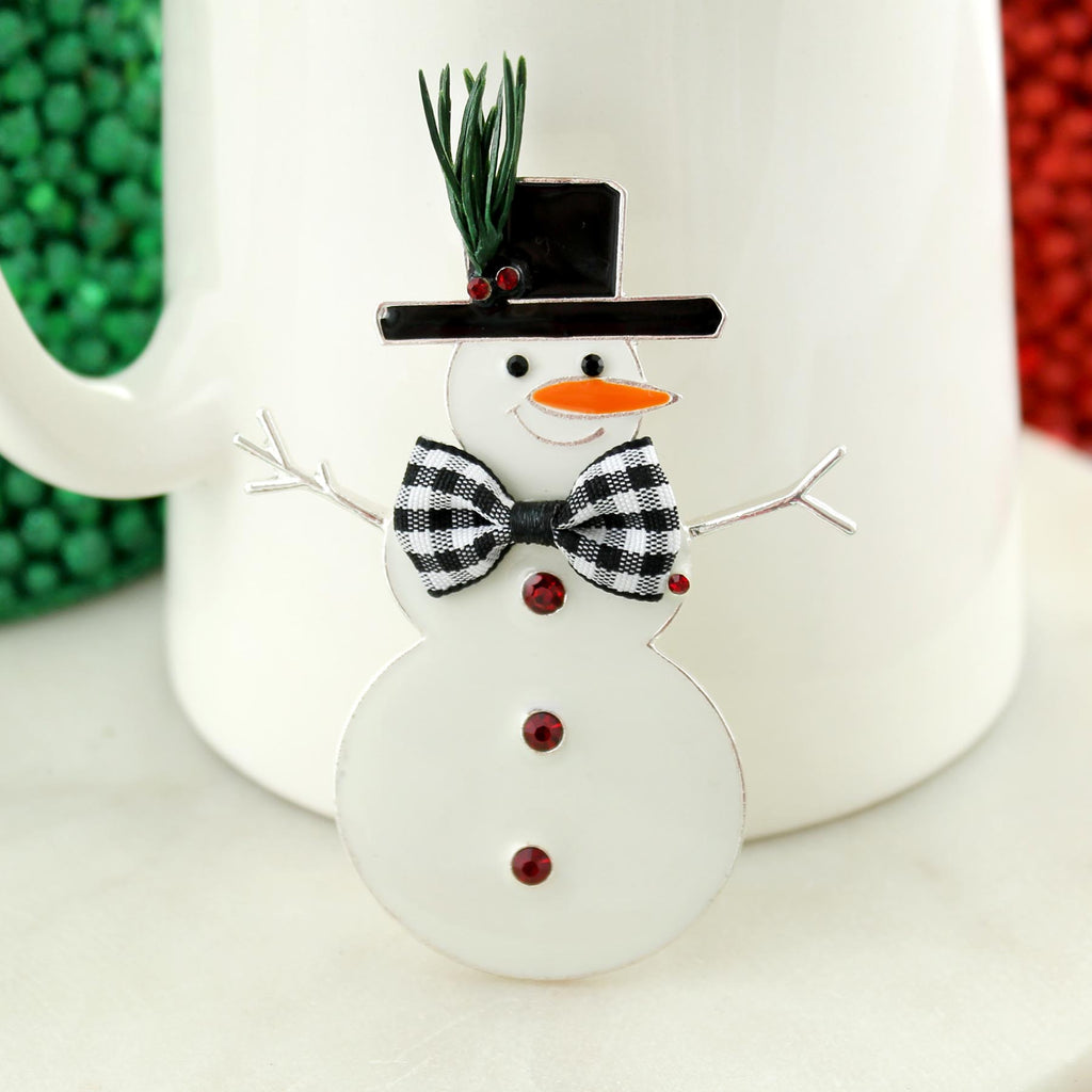 Rustic Snowman Christmas Pin/Pendant