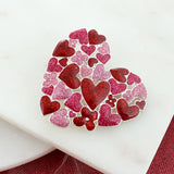 Glitter Enamel Multi-Hearts Pin/Pendant