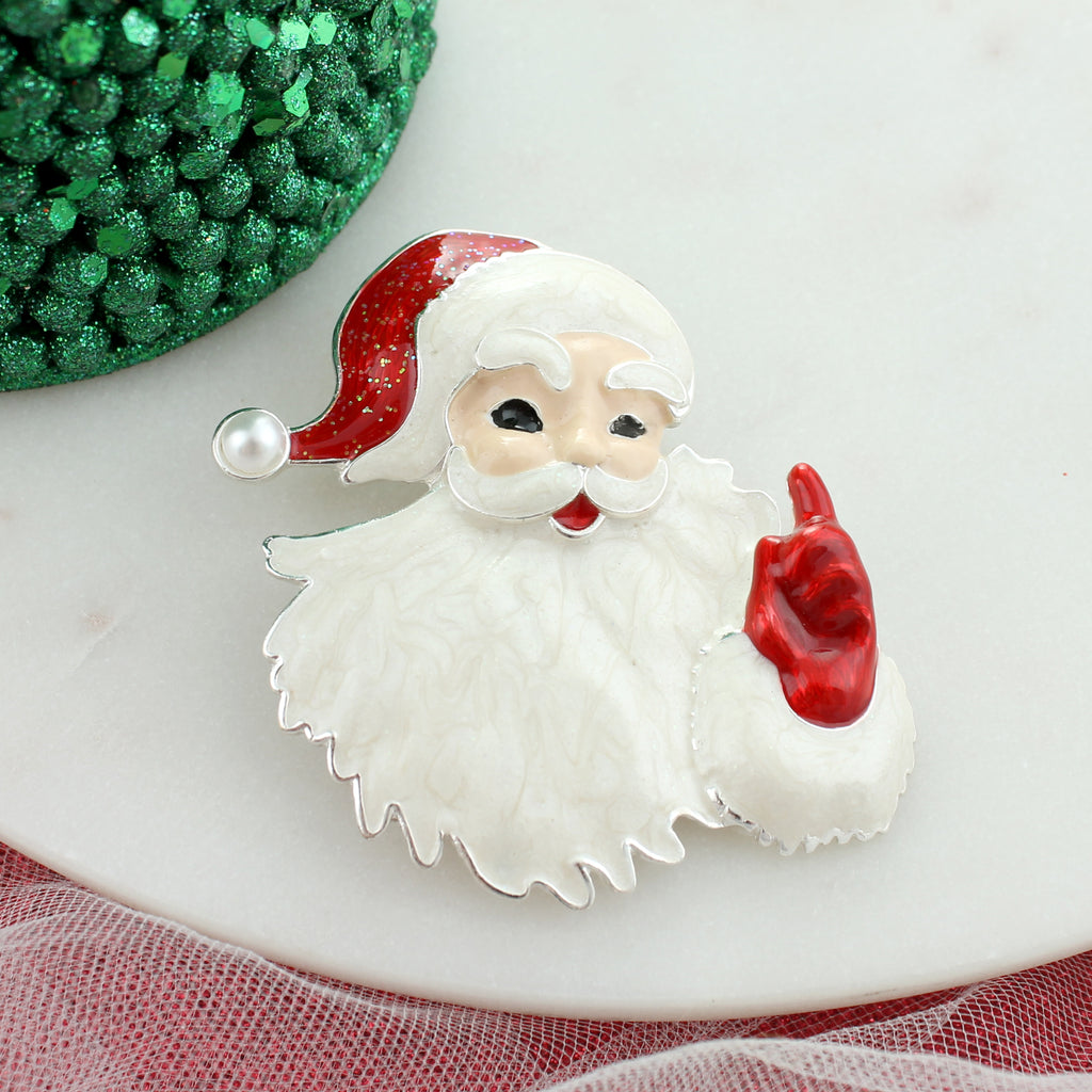 Winking Santa Pin/Pendant