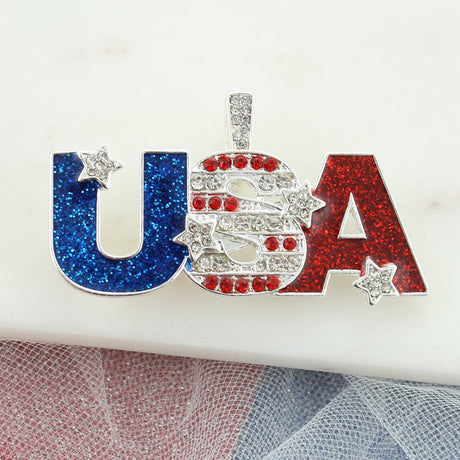 Crystal USA Pin/Pendant