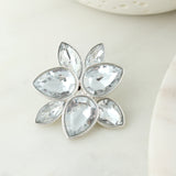 Silver & Crystal Flower Pendant