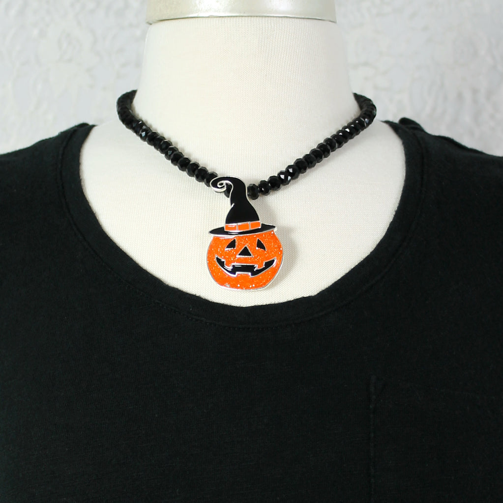 Enamel Witch Hat Jack-O-Lantern Halloween Pin/Pendant